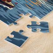 Londen Engeland Reis Kunst Vintage Legpuzzel (Zijkant)
