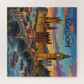 Londen Engeland Reis Kunst Vintage Legpuzzel (Horizontaal)