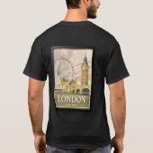 Londen Engeland Reisposter T-shirt (Achterkant)