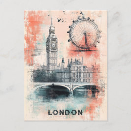 Londen Engeland Reizen Briefkaart