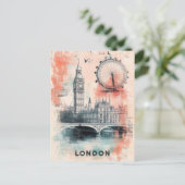 Londen Engeland Reizen Briefkaart (Staand voorkant)