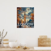 Londen Engeland Reizen Poster Art Print Poster (Keuken)