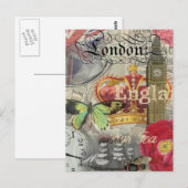 Londen Engeland Reizen Vintage Europa Kunst Briefkaart (Voorkant / Achterkant)