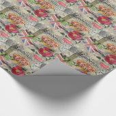 Londen Engeland Reizen Vintage Europa Kunst Cadeaupapier (Hoek)
