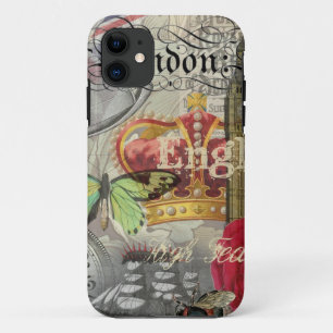 Londen Engeland Reizen Vintage Europa Kunst iPhone 11 Hoesje
