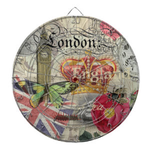Londen Engeland Reizen Vintage Europa Kunst Dartbord