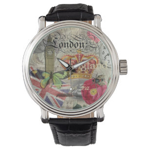Londen Engeland Reizen Vintage Europa Kunst Horloge