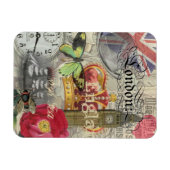 Londen Engeland Reizen Vintage Europa Kunst Magneet (Horizontaal)