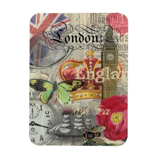 Londen Engeland Reizen Vintage Europa Kunst Magneet (Verticaal)