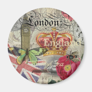 Londen Engeland Reizen Vintage Europa Kunst Magneet