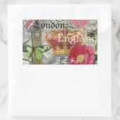 Londen Engeland Reizen Vintage Europa Kunst Rechthoekige Sticker (Tas)