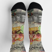 Londen Engeland Reizen Vintage Europa Kunst Sokken (Top)