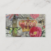 Londen Engeland Reizen Vintage Europa Kunst Visitekaartje (Achterkant)