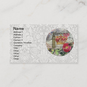 Londen Engeland Reizen Vintage Europa Kunst Visitekaartje