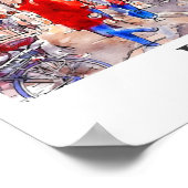 Londen Engeland Reizen Waterverf Hand getekend Poster (Hoek)