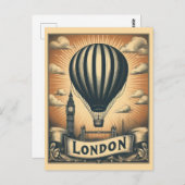 Londen Engeland Retro Britse Reizen Briefkaart (Voorkant / Achterkant)