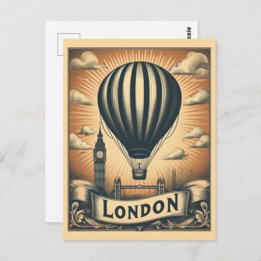 Londen Engeland Retro Britse Reizen Briefkaart (Voorkant / Achterkant)