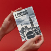 Londen Engeland retro Europa Reizen Kunst Briefkaart