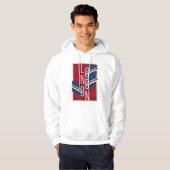 Londen, Engeland | Retro geïllustreerde Typografie Hoodie (Voorkant volledig)