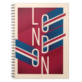 Londen, Engeland | Retro geïllustreerde Typografie Notitieboek (Voorkant)