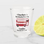 Londen Engeland Rode Bus Verlovingsfeestje Favorie Shot Glas (Voorkant)