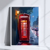 Londen Engeland Rode Telefoon Booth Travel Art Poster