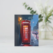 Londen Engeland Rode Telefooncel Reis Briefkaart (Staand voorkant)
