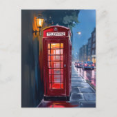 Londen Engeland Rode Telefooncel Reis Briefkaart (Voorkant)