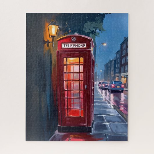 Londen Engeland Rode Telefooncel Reis Kunst Legpuzzel (Verticaal)