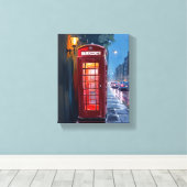 Londen Engeland Rode Telefooncel Reis Schilderij Canvas Afdruk (Insitu (Houten vloer))