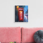 Londen Engeland Rode Telefooncel Reis Schilderij Canvas Afdruk (Insitu (Woonkamer))