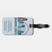 Londen, Engeland | Rode, witte en blauwe skies Bagagelabel (Achterkant horizontaal)