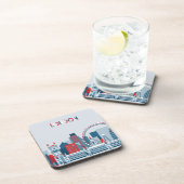 Londen, Engeland | Rode, witte en blauwe skies Bier Onderzetter (Rechterzijde)