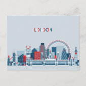 Londen, Engeland | Rode, witte en blauwe skies Briefkaart (Voorkant)