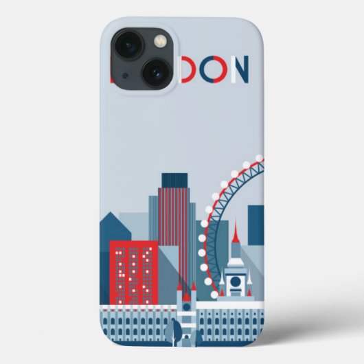 Londen, Engeland | Rode, witte en blauwe skies Case-Mate iPhone Case (Achterkant)
