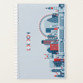 Londen, Engeland | Rode, witte en blauwe skies Planner (Voorkant)