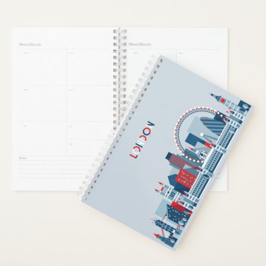 Londen, Engeland | Rode, witte en blauwe skies Planner (Display)