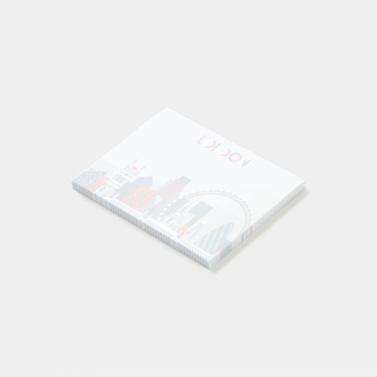 Londen, Engeland | Rode, witte en blauwe skies Post-it® Notes (Schuin)