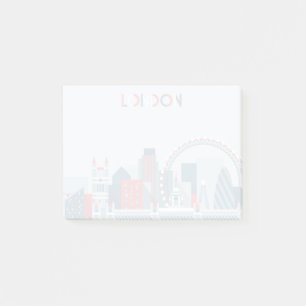 Londen, Engeland   Rode, witte en blauwe skies Post-it® Notes