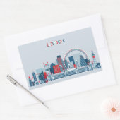Londen, Engeland | Rode, witte en blauwe skies Rechthoekige Sticker (Envelop)