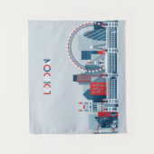 Londen, Engeland | Rode, witte en blauwe skies Wandkleed (Voorkant)