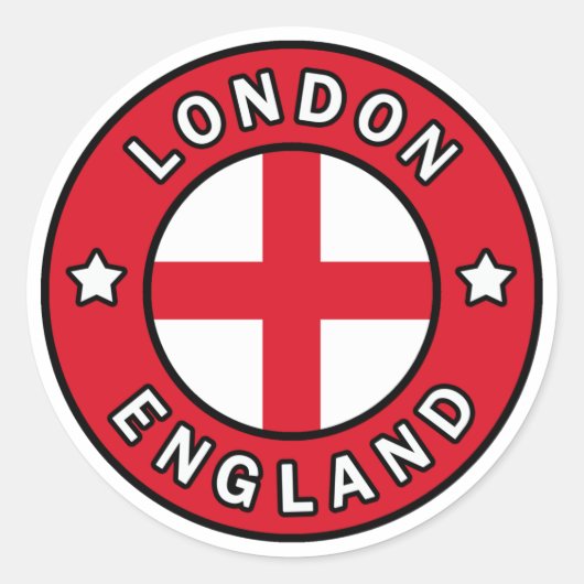 Londen Engeland Ronde Sticker (Voorkant)