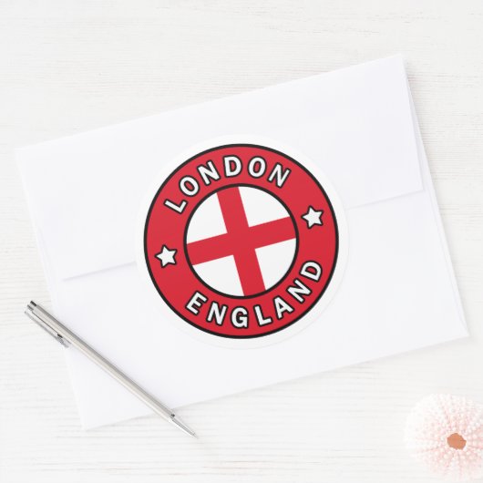 Londen Engeland Ronde Sticker (Envelop)