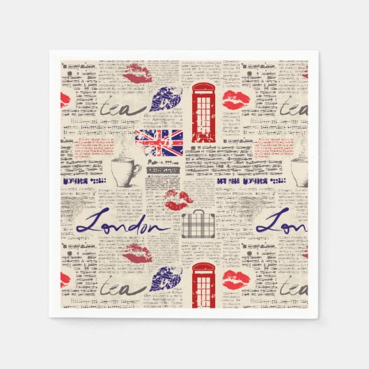 Londen, Engeland Servet (Voorkant)