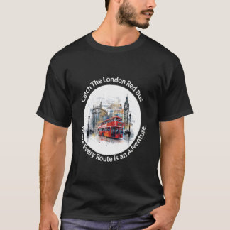 Londen Engeland Souvenir Vang de London Red Bus T T-shirt