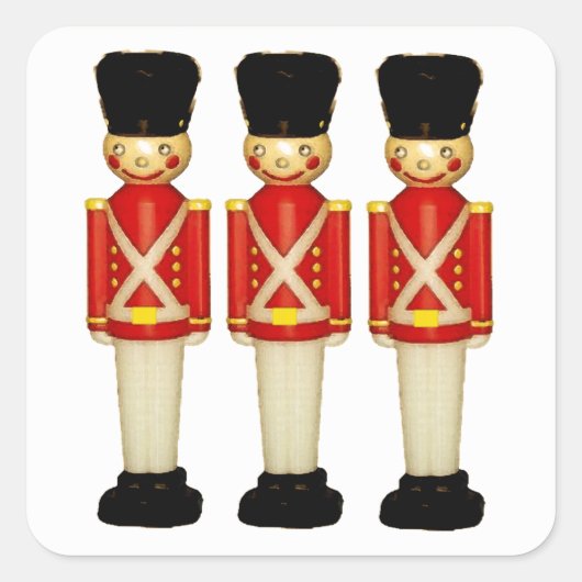 Londen Engeland Speelgoed Soldiers Vierkante Sticker (Voorkant)