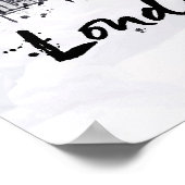 Londen, Engeland | Splashy Artwork Poster (Hoek)