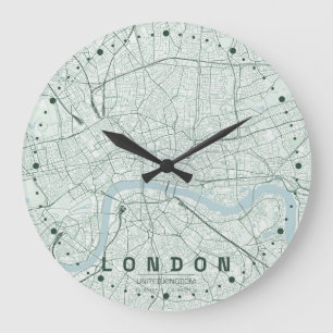 Londen Engeland Stadsplattegrond Minimaal Design Grote Klok