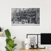  Londen Engeland Staple Inn Poster (Thuiskantoor)