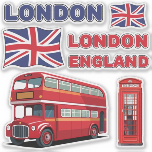 Londen Engeland stickers (Voorkant)